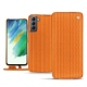 가죽 커버 Samsung Galaxy S21 FE - Abaca arancio