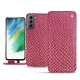 Funda de piel Samsung Galaxy S21 FE - Serpent ciclamino