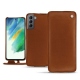 Housse cuir Samsung Galaxy S21 FE - Marron Veggie