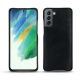 Custodia in pelle Samsung Galaxy S21 FE - Dark vintage ( Roughtcut - Black#5256 ) 