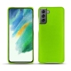 Lederschutzhülle Samsung Galaxy S21 FE - Vert fluo