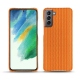 Samsung Galaxy S21 FE leather cover - Abaca arancio
