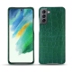 Lederschutzhülle Samsung Galaxy S21 FE - Crocodile pino