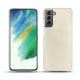 Coque cuir Samsung Galaxy S21 FE - Blanc escumo