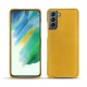 Samsung Galaxy S21 FE leather cover - Jaune soulèu