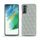 Capa em pele Samsung Galaxy S21 FE - Gris - Couture ( Nappa - Pantone W428C ) 
