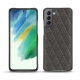 Lederschutzhülle Samsung Galaxy S21 FE - Anthracite - Couture ( Pantone 424C ) 
