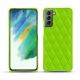 Lederschutzhülle Samsung Galaxy S21 FE - Vert fluo - Couture