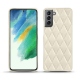 가죽 커버 Samsung Galaxy S21 FE - Blanc escumo - Couture