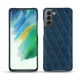 Samsung Galaxy S21 FE leather cover - Blu mediterran - Couture