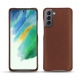 Coque cuir Samsung Galaxy S21 FE - Marron délicat