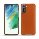 Coque cuir Samsung Galaxy S21 FE - Orange vibrant