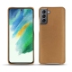 Coque cuir Samsung Galaxy S21 FE - Beige Veggie