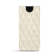 Pochette cuir Samsung Galaxy S21 FE - Blanc escumo - Couture