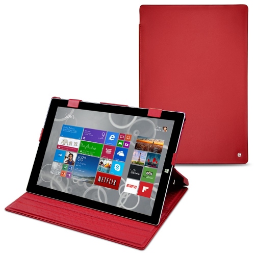 Capa em pele Microsoft Surface Pro 3 Rouge ( Nappa - Pantone #d50032 ) 