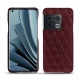 Capa em pele OnePlus 10 Pro - Lie de vin - Couture ( Pantone 5115C ) 