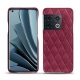 Coque cuir OnePlus 10 Pro - Prune vintage - Couture