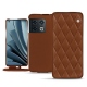 Capa em pele OnePlus 10 Pro - Marron - Couture ( Nappa - Pantone 1615C ) 