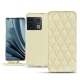 Lederschutzhülle OnePlus 10 Pro - Ivoire - Couture ( Sleek P C12 - White ) 