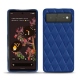Coque cuir Google Pixel 6 - Bleu océan - Couture ( Nappa - Pantone 293C ) 