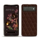 Funda de piel Google Pixel 6 - Châtaigne - Couture ( Pantone 476C ) 