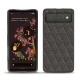 Custodia in pelle Google Pixel 6 - Anthracite - Couture ( Pantone 424C ) 