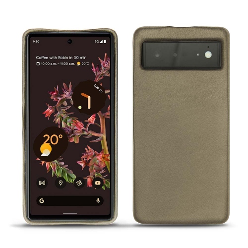 Funda trasera de cuero para el Google Pixel 6Darboun sabla ( Pantone #BCB1A1 )