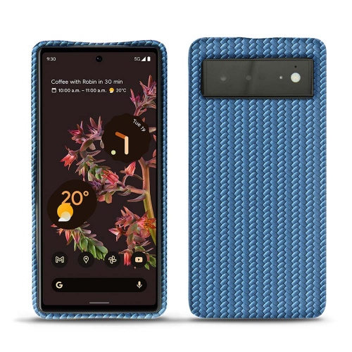 Google Pixel 6 용 가죽 뒷면 커버Abaca ishia ( Pantone #395775 ) 