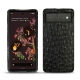Coque cuir Google Pixel 6 - Autruche nero