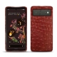 Custodia in pelle Google Pixel 6 - Autruche ciliegia