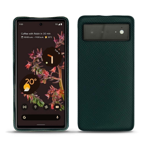 Funda trasera de cuero para el Google Pixel 6Vert séduisant ( Pantone #1d3c34 ) 