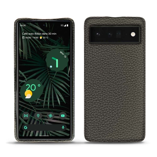 Coperture posteriori in pelle per Google Pixel 6 ProAnthracite ( Pantone #41403c ) 
