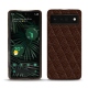 Coque cuir Google Pixel 6 Pro - Châtaigne - Couture ( Pantone 476C ) 