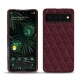 Custodia in pelle Google Pixel 6 Pro - Lie de vin - Couture ( Pantone 5115C ) 