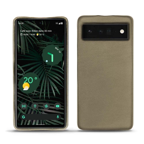 Coperture posteriori in pelle per Google Pixel 6 ProDarboun sabla ( Pantone #BCB1A1 )