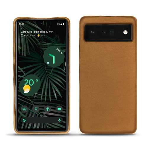 Fundas traseras de cuero para el Google Pixel 6 ProCastan esparciate ( Pantone #824F2A )