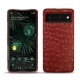 Capa em pele Google Pixel 6 Pro - Autruche ciliegia