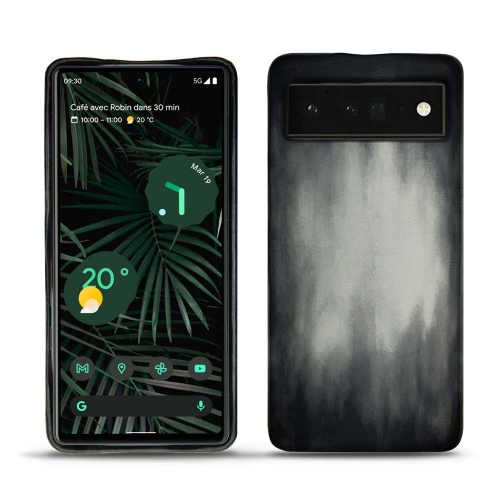 Fundas traseras de cuero para el Google Pixel 6 ProGris Patine
