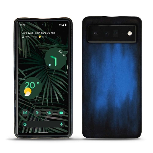 Fundas traseras de cuero para el Google Pixel 6 ProBleu Patine