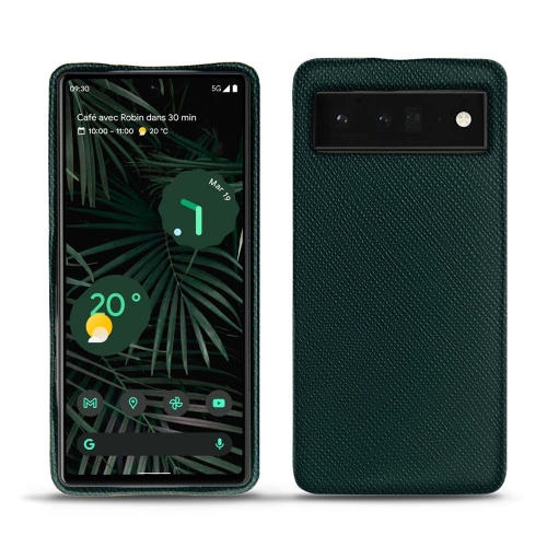 Coperture posteriori in pelle per Google Pixel 6 ProVert séduisant ( Pantone #1d3c34 ) 