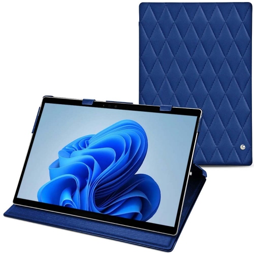 Microsoft Surface Pro 8 : optez pour une housse chic en cuirBleu océan - Couture ( Nappa - Pantone #15458a) 