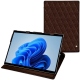 Housse cuir Microsoft Surface Pro 8 - Châtaigne - Couture ( Pantone 476C ) 