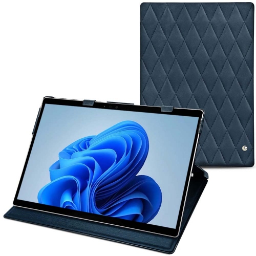 Microsoft Surface Pro 9 : opta per una custodia in pelle chic Jean vintage - Couture ( Pantone #2f414f  ) 