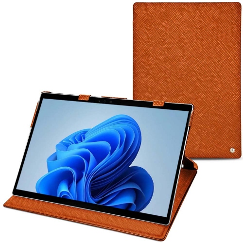 Microsoft Surface Pro 9 : Entscheiden Sie sich für eine schicke LederhülleOrange vibrant ( Pantone #e36b39 ) 