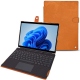 Housse cuir Microsoft Surface Pro 8 - Mandarine vintage ( Pantone 165C ) 