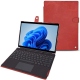 Housse cuir Microsoft Surface Pro 8 - Cerise vintage ( Pantone 185C ) 