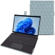 Housse cuir Microsoft Surface Pro 8 - Bleu ciel - Couture ( Nappa - Pantone 277C ) 