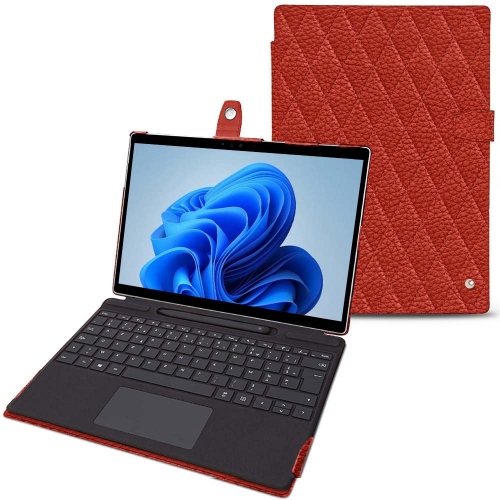 适用于微软Surface Pro 8的高品质皮套Papaye - Couture ( Pantone #b54317 ) 