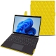 Housse cuir Microsoft Surface Pro 8 - Jaune fluo - Couture