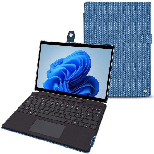 Hochwertige Lederhülle für das Microsoft Surface Pro 8Abaca ishia ( Pantone #395775 ) 